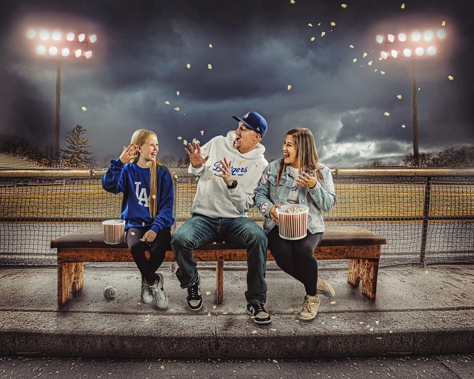 Beautifully styled family portrait in a vineyard on the Central Coast