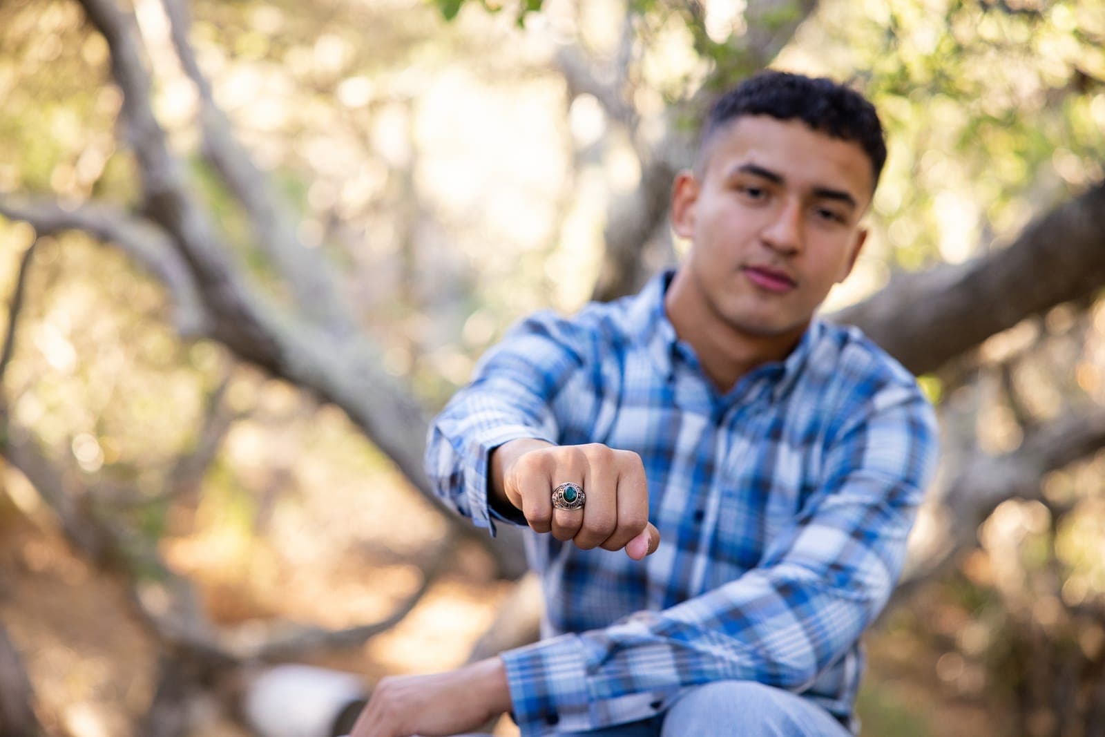Stylish senior portrait showcasing personality and confidence