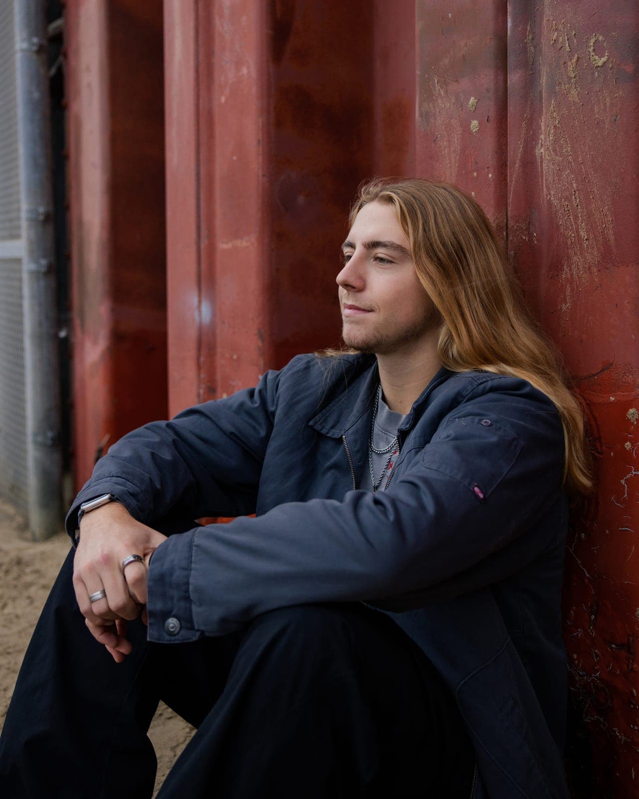 Relaxed and confident senior portrait showing natural personality